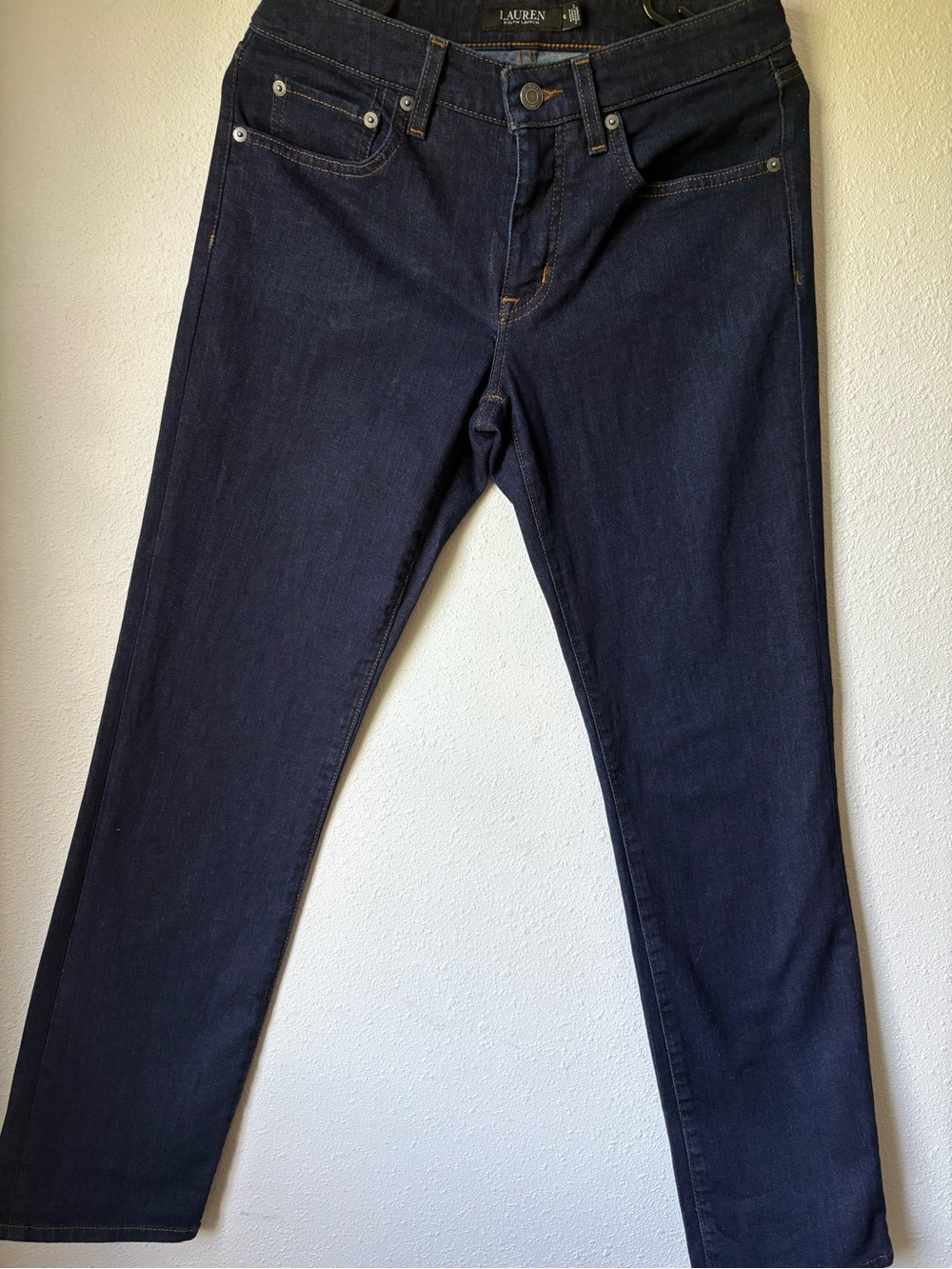Lauren Ralph Lauren Slim Straight Jeans in Dark Indigo Blue
